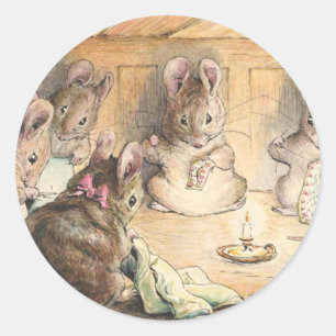 De muizennaaivlekken van Beatrix Potter Ronde Sticker