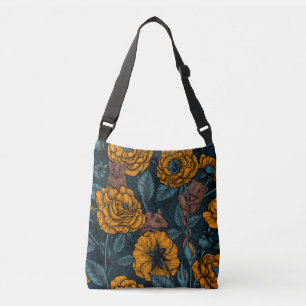 De muizenpartij in het oranje en blauw crossbody tas