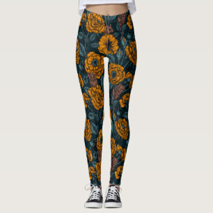De muizenpartij in het oranje en blauw leggings