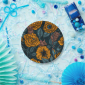 De muizenpartij in het oranje en blauw papieren bordje (Feest)