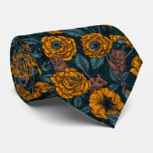 De muizenpartij in het oranje en blauw stropdas (Opgerold)