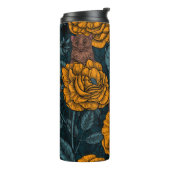 De muizenpartij in het oranje en blauw thermosbeker (Gedraaid links)