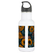 De muizenpartij in het oranje en blauw waterfles  (Achterkant)