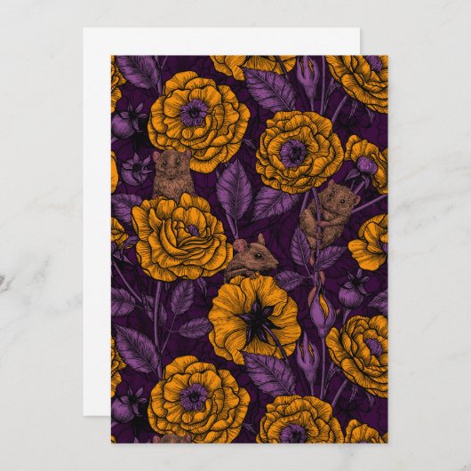 De muizenpartij in oranje en violet (Voorkant / Achterkant)