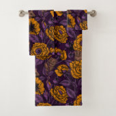 De muizenpartij in oranje en violet bad handdoek (Insitu)