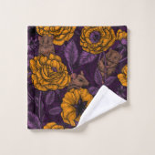 De muizenpartij in oranje en violet bad handdoek (Wasdoekje)