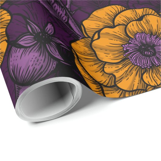 De muizenpartij in oranje en violet cadeaupapier (Rol Hoek)