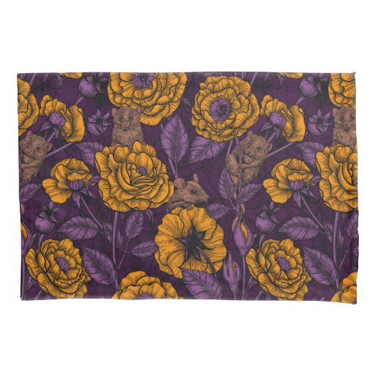 De muizenpartij in oranje en violet kussensloop (Voorkant)