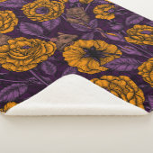 De muizenpartij in oranje en violet sherpa deken (3/4)