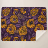 De muizenpartij in oranje en violet sherpa deken (Voorkant (horizontaal))