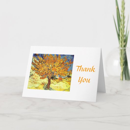 De Mulberry Boom bedankt je wenskaart. (Voorkant)