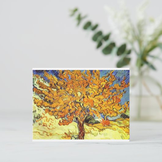 De Mulberry-boom, Vincent Van Gogh Briefkaart (Staand voorkant)