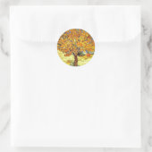 De Mulberry Boom, Vincent van Gogh.  kunst Ronde Sticker (Tas)
