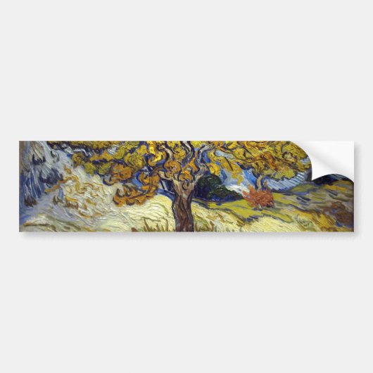 De Mulberry Boom, Vincent van Gogh. Vintage Bumpersticker (Voorkant)
