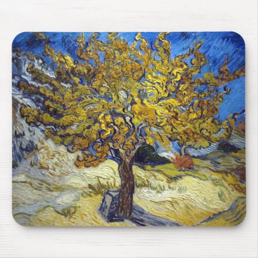 De Mulberry Boom, Vincent van Gogh. Vintage Muismat (Voorkant)