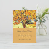 De Mulberry Tree bruiloftsjubileum uitnodigingen. Kaart (Staand voorkant)