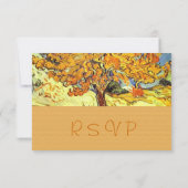 De Mulberry Tree-huwelijksuitnodigingen voor RSVP. Kaart (Achterkant)