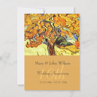 De Mulberry Tree trouwjubileum uitnodigingen. Kaart