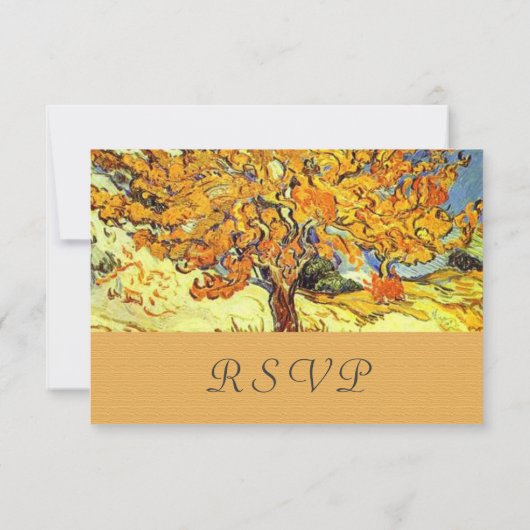 De Mulberry Tree zomer, herfst RSVP bruiloft (Achterkant)