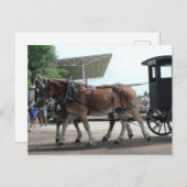 De Mule Driven schoolbus Briefkaart (Voorkant / Achterkant)