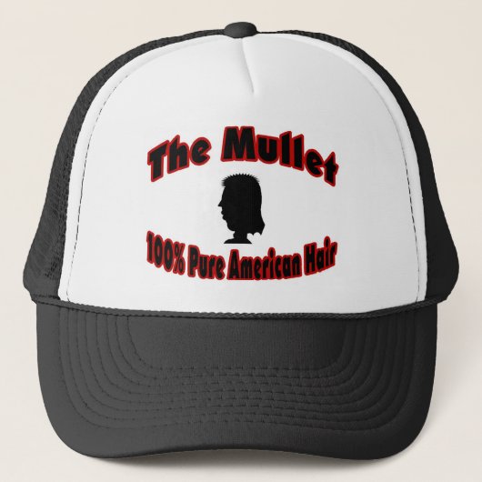 De Mullet 100% zuiver Amerikaans haar Trucker Pet (Voorkant)