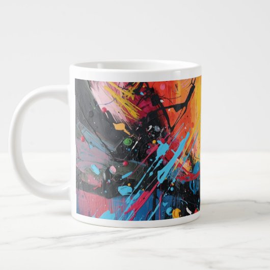 De Multi Color abstract ontwerp mok (Links)