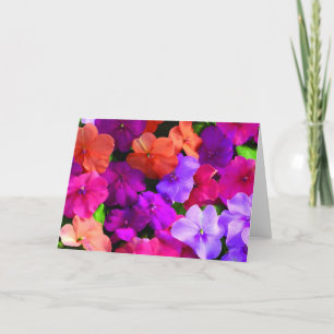 De multi Kleur bloeit Kaart - spatie