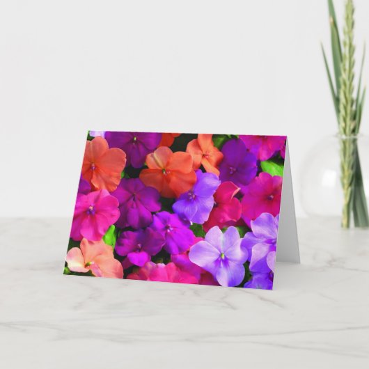 De multi Kleur bloeit Kaart - spatie (Voorkant)