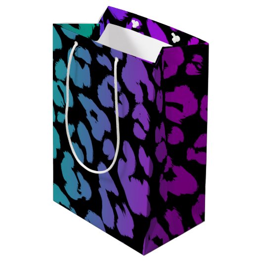 De Multi-Kleurige Luipaard Serie Ontwerp 1 Medium Cadeauzakje (Achterkant Gekanteld)