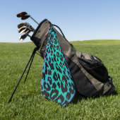 De Multi-Kleurige Luipaard Serie Ontwerp 6 Golfhanddoek (Groen)