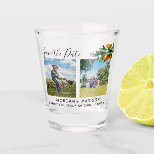 De multi Sinaasappels van de foto sparen de Datum Shot Glas