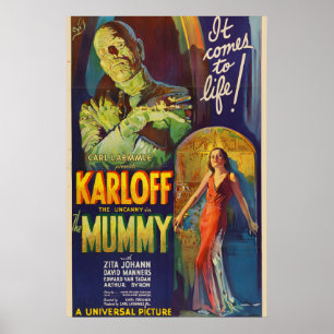 De Mummie932 Vintage Stijl Monster Film Poster