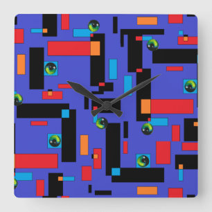 De mummie I - Ken Gage Abstracte kunst Vierkante Klok