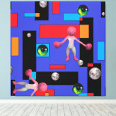 De mummie II - Ken Gage Abstracte kunst Canvas Afdruk (Insitu (Houten vloer))