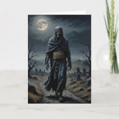 De mummie loopt Halloween Kaart (Voorkant)