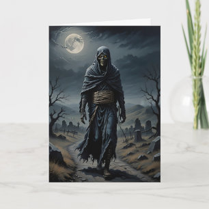 De mummie loopt Halloween Kaart