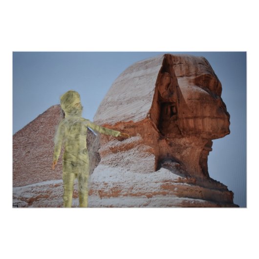 De mummie ontsnapt uit Egypte. Halloween Perfect Poster (Voorkant)