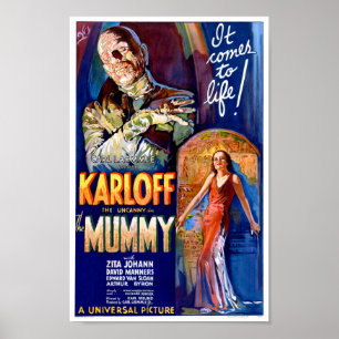 De Mummy Horror Movie Poster