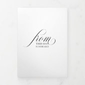 De Muna | Zwart & Wit Trifold Bruiloft Uitnodigen Drieluik Kaart (Cover)