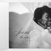 De Muna | Zwart & Wit Trifold Bruiloft Uitnodigen Drieluik Kaart (Binnenkant midden)