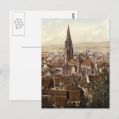 De Münster, Freiburg, Baden, Duitsland schitterend Briefkaart (Voorkant / Achterkant)