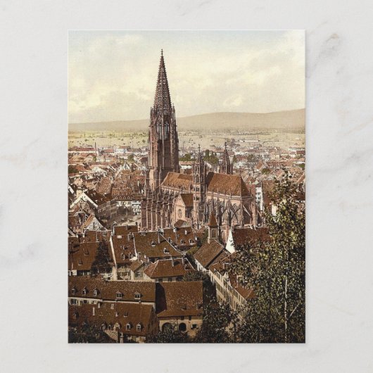 De Münster, Freiburg, Baden, Duitsland schitterend Briefkaart (Voorkant)