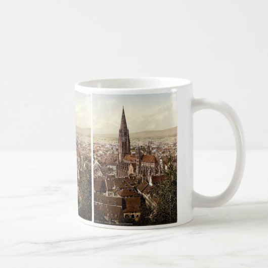 De Münster, Freiburg, Baden, Duitsland schitterend Koffiemok (Rechts)