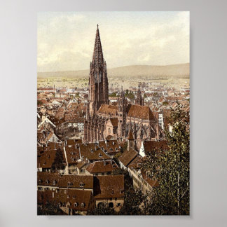 De Münster, Freiburg, Baden, Duitsland schitterend Poster
