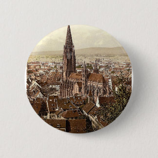 De Münster, Freiburg, Baden, Duitsland schitterend Ronde Button 5,7 Cm