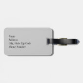 De munt en Zilveren Faux schitteren Chevron Bagagelabel (Achterkant horizontaal)