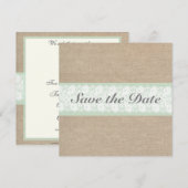 De Munt van de overlapping & van de kant sparen d Save The Date (Voorkant / Achterkant)