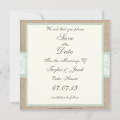 De Munt van de overlapping & van de kant sparen d Save The Date (Achterkant)