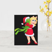De Muppets Kermit Miss Ggy Kerstmis  Kaart (Gele Bloem)