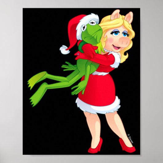 De Muppets Kermit Miss Ggy Kerstmis Poster (Voorkant)
